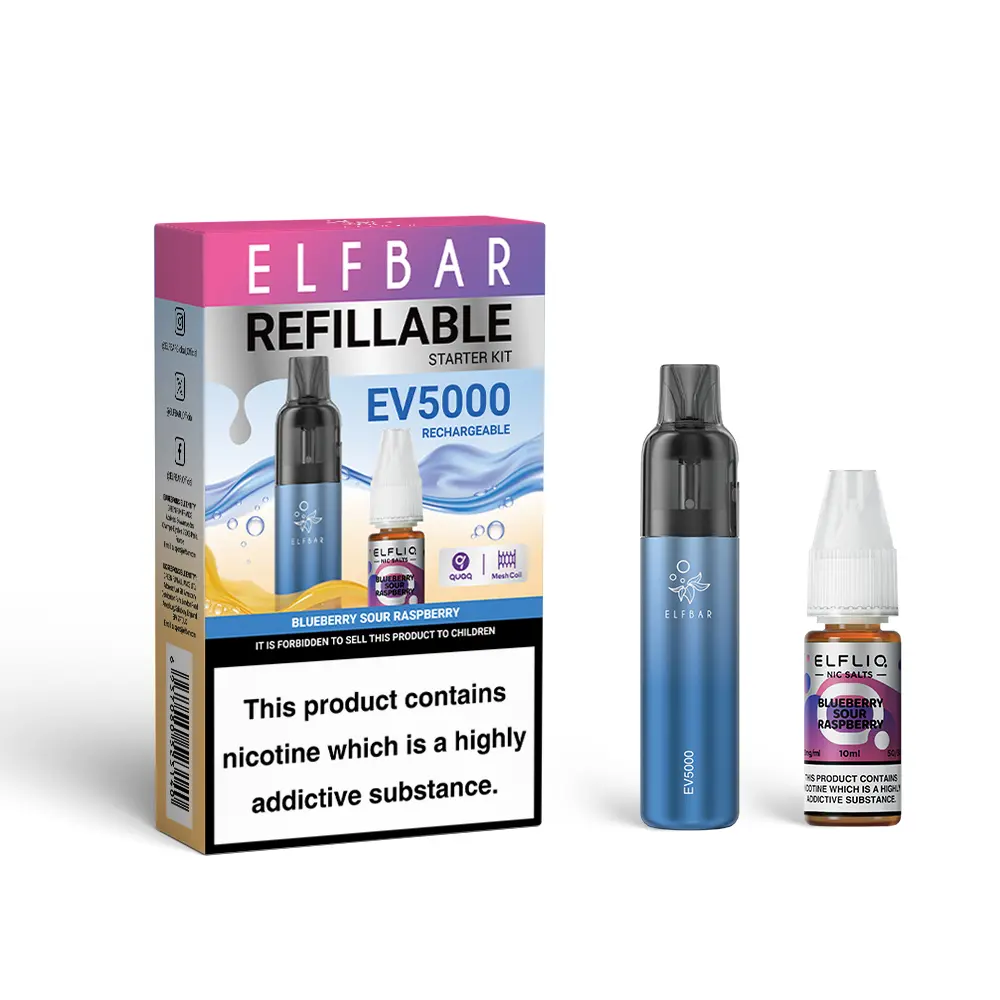  Blueberry Sour Raspberry by Elf Bar EV5000 Disposable Vape Pod Kit 